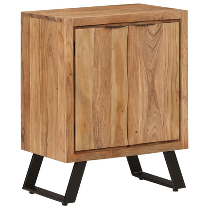 Credenza con 2 Ante 55x36x72 cm in Legno Massello di Acacia