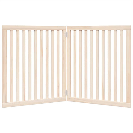 Cancello per Cani Pieghevole 2 Pannelli 160 cm Legno di Pioppo