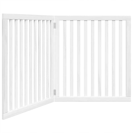 Cancello per Cani Pieghevole 2 Pannelli Bianco 160 cm Pioppo
