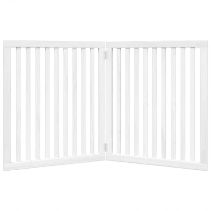 Cancello per Cani Pieghevole 2 Pannelli Bianco 160 cm Pioppo