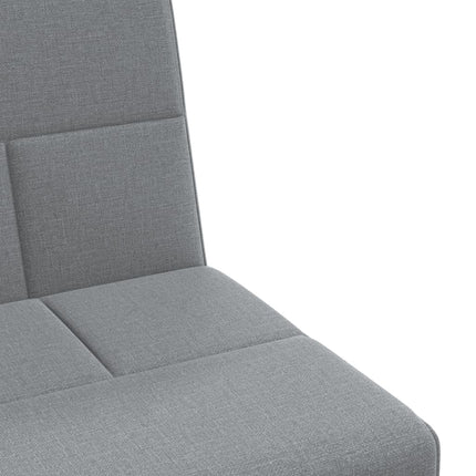 Divano Letto con Portabicchieri in Tessuto Grigio Chiaro