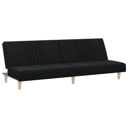 Divano Letto Nero in Tessuto
