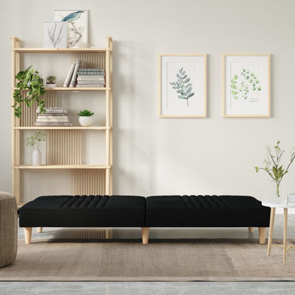 Divano Letto Nero in Tessuto