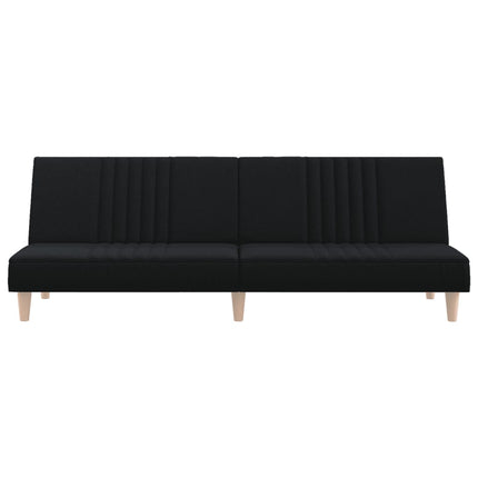 Divano Letto Nero in Tessuto