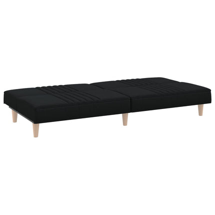 Divano Letto Nero in Tessuto