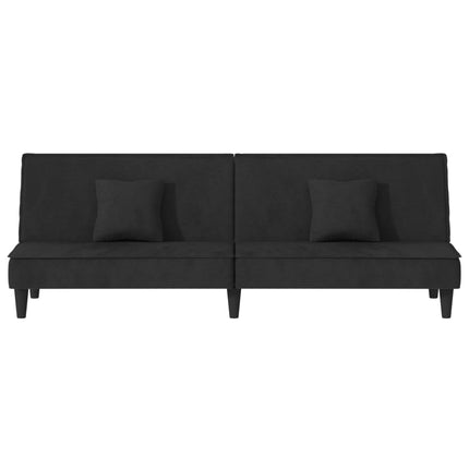 Divano Letto Nero in Velluto