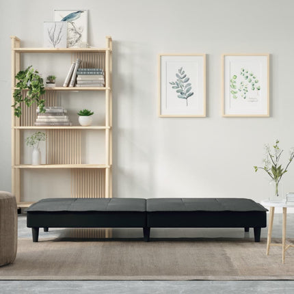Divano Letto Grigio Scuro in Tessuto