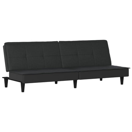 Divano Letto Nero in Tessuto