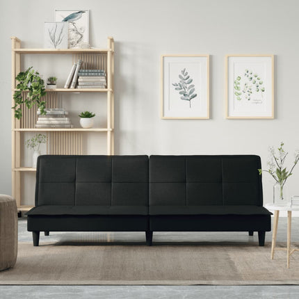 Divano Letto Nero in Tessuto