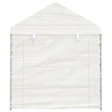 Gazebo con Tetto Bianco 2,28x2,23x2,69 m in Polietilene
