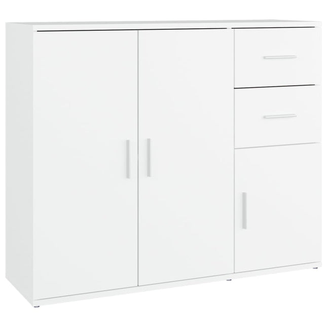 Credenza Bianca 91x29,5x75 cm in Legno Multistrato
