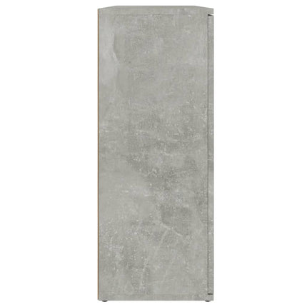 Credenza Grigio Cemento 91x29,5x75 cm in Legno Multistrato