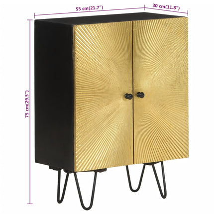 Credenza 55x30x75 cm in Legno Massello di Mango