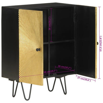 Credenza 55x30x75 cm in Legno Massello di Mango