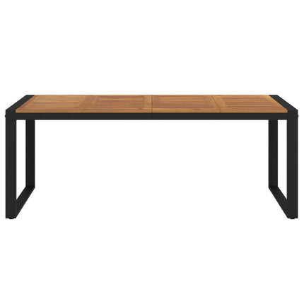 Tavolo Giardino con Gambe a U 200x90x75cm Legno Massello Acacia
