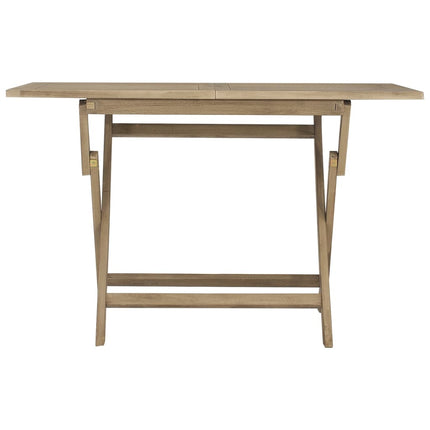 Tavolo da Giardino Pieghevole Grigio120x70x75 cm Massello Teak