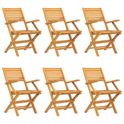 Set da Pranzo da Giardino 7 pz in Legno Massello di Teak