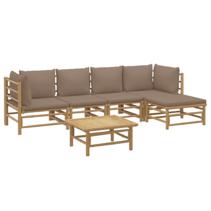 Set Salotto da Giardino 6pz con Cuscini Tortora BambÃƒÆ’Ã‚Â¹