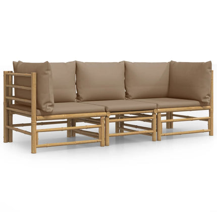 Set Salotto da Giardino 3pz con Cuscini Tortora BambÃƒÆ’Ã‚Â¹
