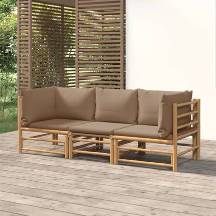 Set Salotto da Giardino 3pz con Cuscini Tortora BambÃƒÆ’Ã‚Â¹