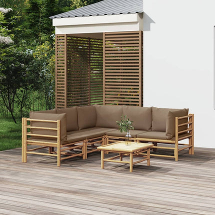 Set Salotto da Giardino 6pz con Cuscini Tortora BambÃƒÆ’Ã‚Â¹