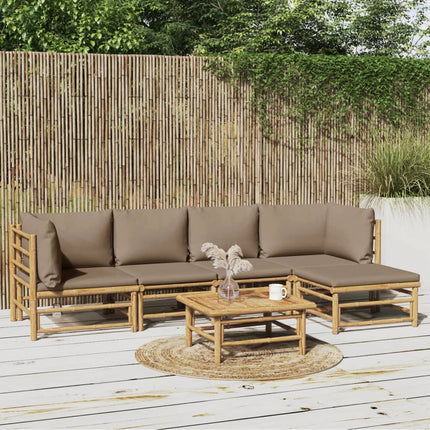 Set Salotto da Giardino 6pz con Cuscini Tortora BambÃƒÆ’Ã‚Â¹