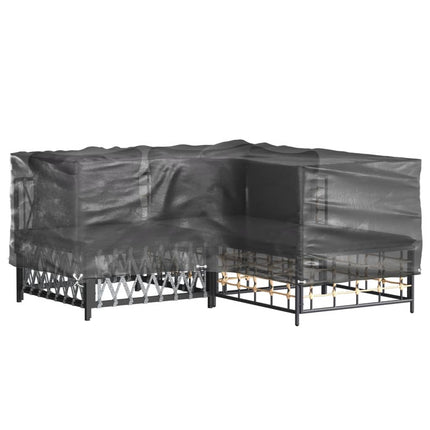 Coperture Mobili da Giardino a L 2pz 12 Occhielli 185x185x70cm