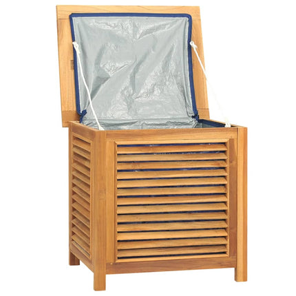 Contenitore Giardino con Borsa 60x50x58cm Legno Massello Teak