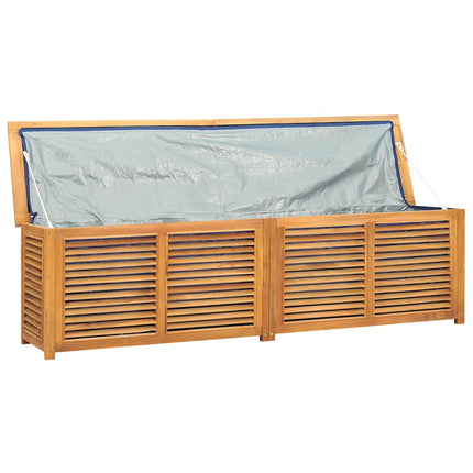 Contenitore Giardino con Borsa 200x50x55 cm Legno Massello Teak