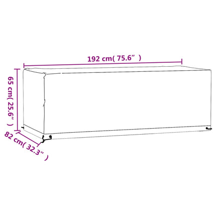 Copertura Mobili Giardino 8 Occhielli 192x82x65 cm Rettangolare