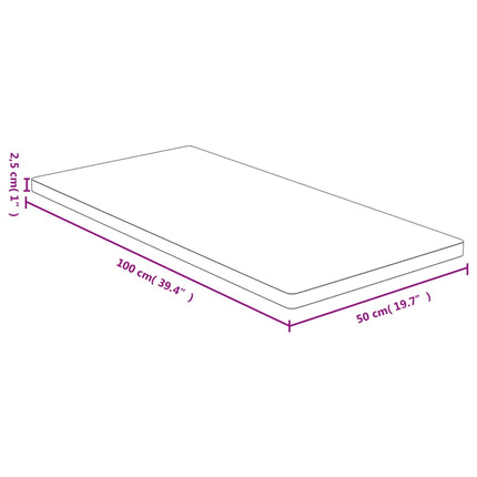 Piano del Tavolo 50x100x2,5 cm in BambÃ¹