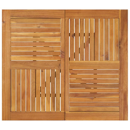 Tavolo da Giardino 85x85x75 cm Legno Massello di Acacia