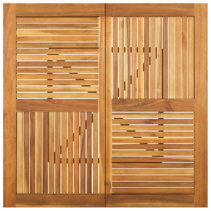 Tavolo da Giardino 110x110x75 cm Legno Massello di Acacia
