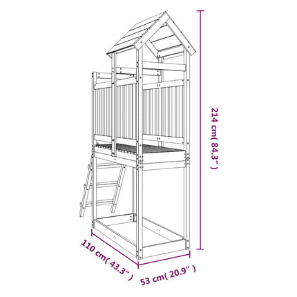 Set da Gioco da Esterno 53x110x214 cm Legno di Pino Impregnato
