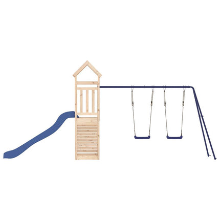 Set da Gioco da Esterno in Legno Massello di Pino
