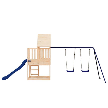 Set da Gioco da Esterno in Legno Massello di Pino