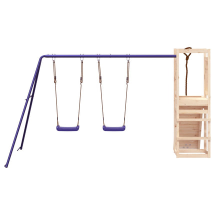 Set da Gioco da Esterno in Legno Massello di Pino