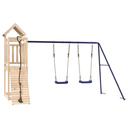 Set da Gioco da Esterno in Legno Massello di Pino
