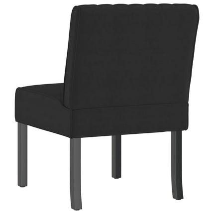 Sedia Pantofola Nera in Velluto