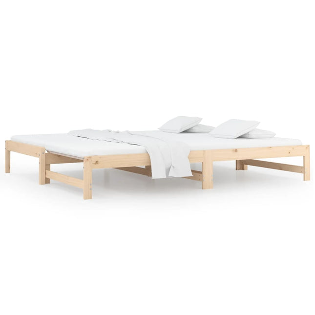 Dormeuse Estraibile 2x(90x190) cm Legno Massello di Pino