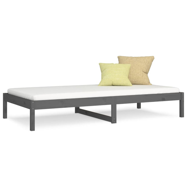 Dormeuse Grigia 90x200 cm in Legno Massello di Pino