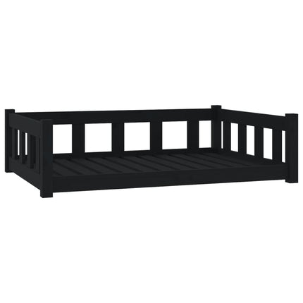 Cuccia per Cani Nera 105,5x75,5x28 cm in Legno Massello di Pino