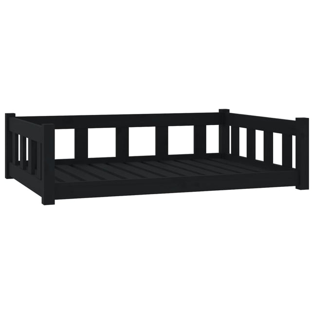 Cuccia per Cani Nera 105,5x75,5x28 cm in Legno Massello di Pino