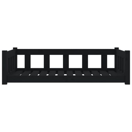 Cuccia per Cani Nera 105,5x75,5x28 cm in Legno Massello di Pino