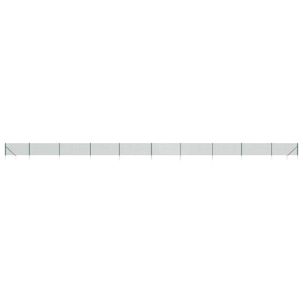 Recinzione a Rete con Picchetti Ancoraggio Verde 1,1x25 m