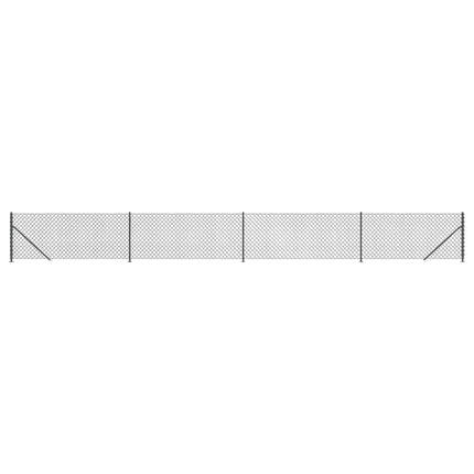 Recinzione a Rete con Flangia Antracite 0,8x10 m