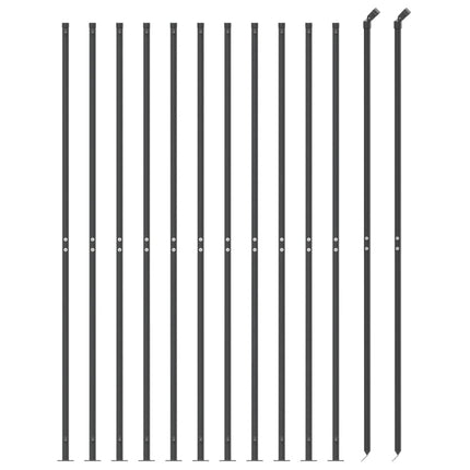 Recinzione a Rete con Flangia Antracite 1,6x25 m