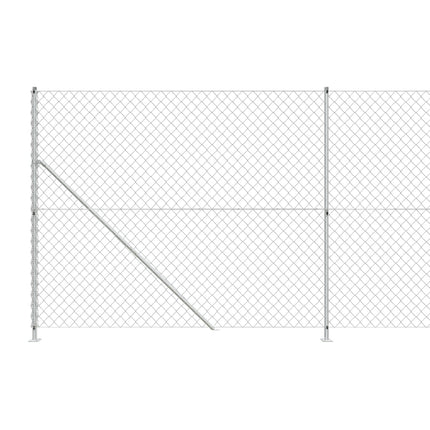 Recinzione a Rete con Flangia Argento 1,6x25 m