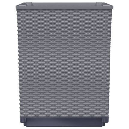 Fioriere 4 pz Grigio Blu 30x30x37 cm in Polipropilene