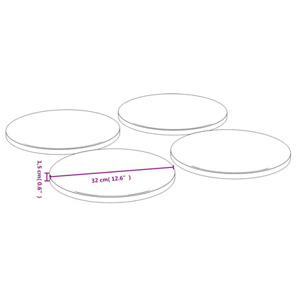 Piatti per Pizza 4 pz Ã˜32x1,5 cm in BambÃ¹